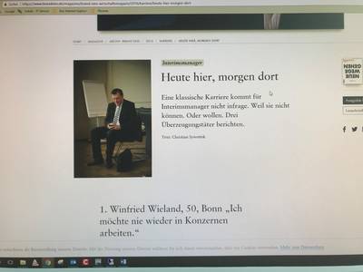 brandeins Ausgabe 02/2016 / Interim Manager