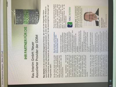 Rau Interim GmbH: Neuer Assoziierter Provider der DDIM