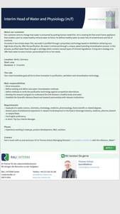 Interim Head of Water